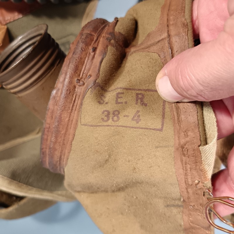 MASQUE A GAZ MILITAIRE FRANÇAIS ANP 31 DATE 1939-40 CAMPAGNE DE FRANCE 1937-1938 FRENCH GAZ MASK WW2